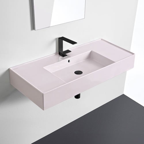 Pink Bathroom Sink, Ceramic Scarabeo 5124-54